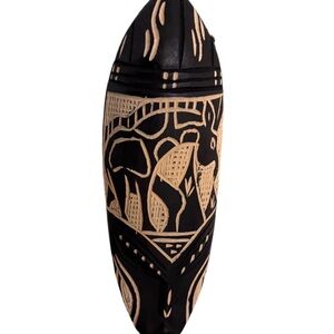 Black and Tan Tribal Wall Mask